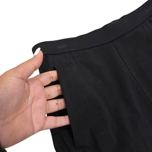 Eileen Fisher Ankle Pants Women's XS Black Pull On Slash Elastic Waist Stretch - Picture 4 of 7